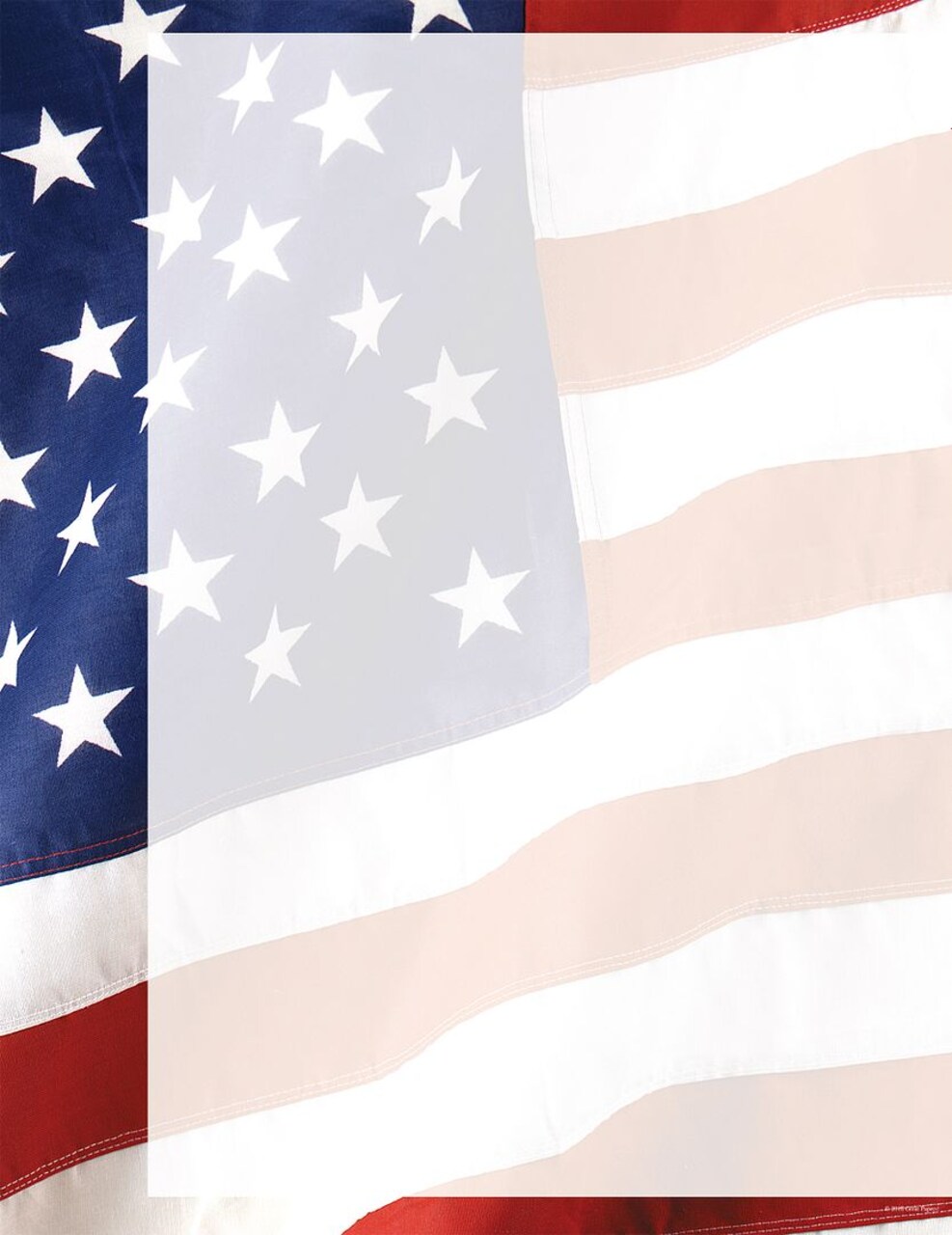 Great Papers! Old Glory Patriotic Stationery Letterhead, Invitations and Announcements, Printer Friendly, 8.5"x11", 80 Pack